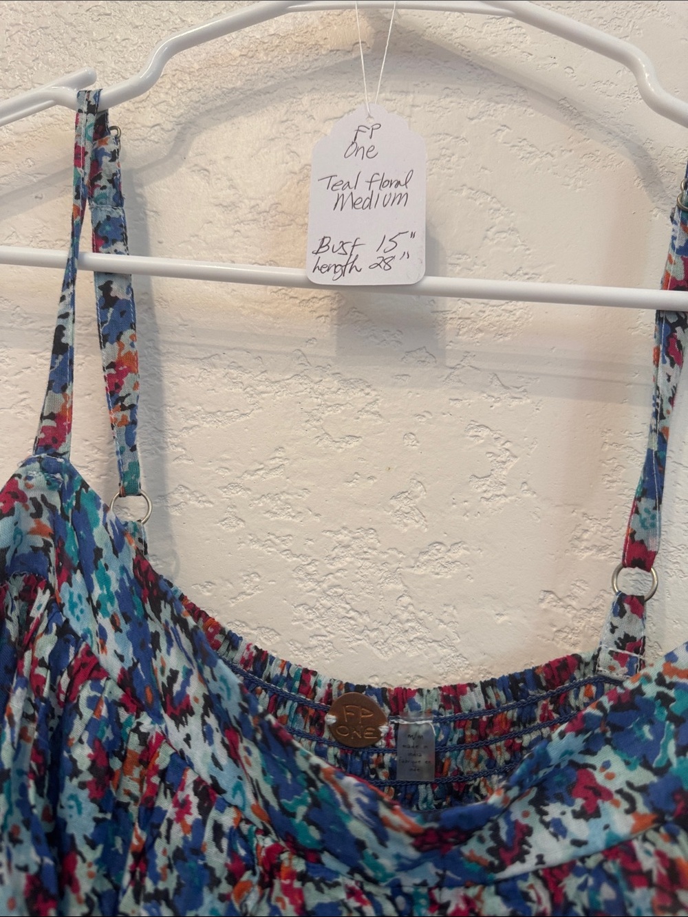 Blue Multicolor Smocked Camisole Top - Picture 15 of 15